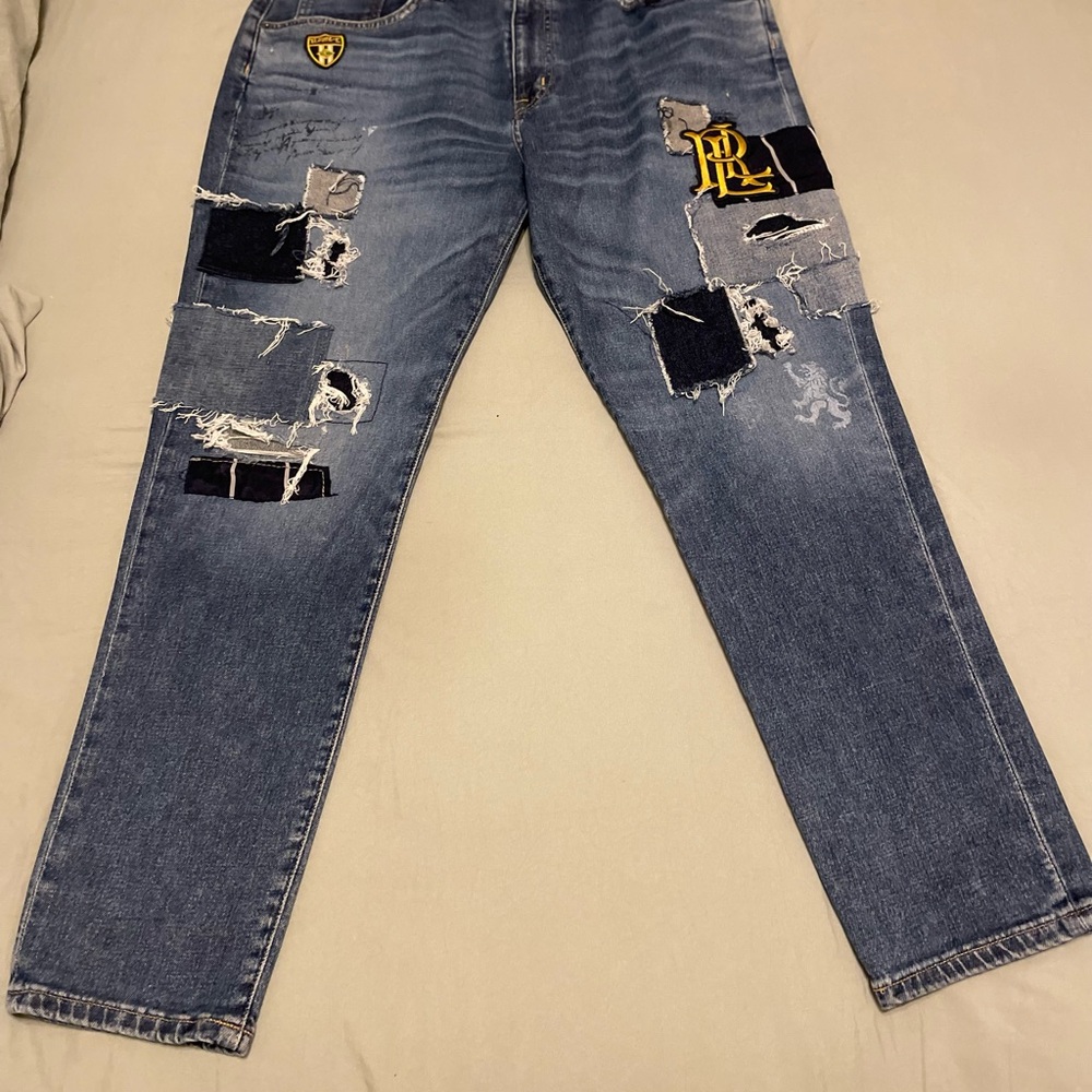 Ralph Lauren Women’s Blue Patchwork Jeans
